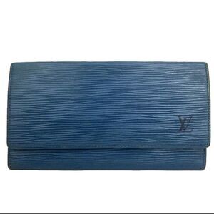 Authentic Louis Vuitton Epi Porte  Bifold Long Wallet /MI0994.
